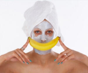 жена, маска, банан
